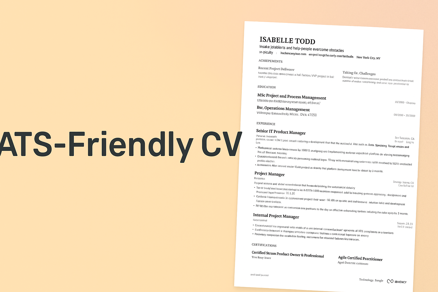 Professional CV service